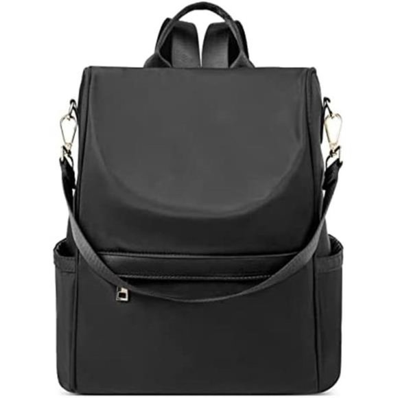 Women Backpack Purse Fashion Leather (Nylon) Black